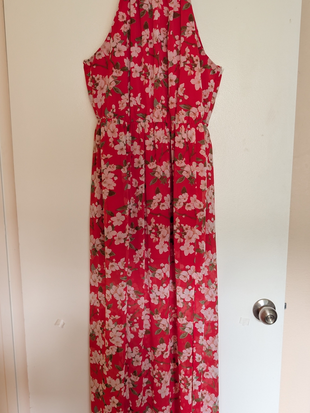 Forever 21 Red Floral Maxi Dress